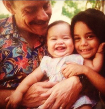 Greg Hudgens with daughters Vanessa and Stella Hudgens